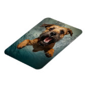 Speelse Hond Zwemt Onderwater Ontwerp Magneet (Linkerzijde)