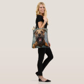 Speelse Hond Zwemt Onderwater Ontwerp Tote Bag (Op model)