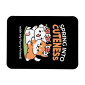 Speelse honden met bloemenkronen – Fun Spring Them Magneet (Horizontaal)