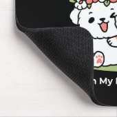 Speelse honden met bloemenkronen – Fun Spring Them Muismat (Hoek)