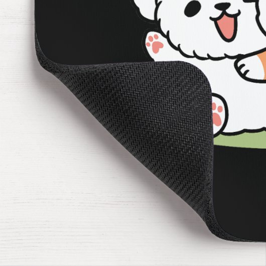 Speelse honden met bloemenkronen – Fun Spring Them Muismat (Hoek)