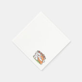 Speelse honden met bloemenkronen – Fun Spring Them Servet (Hoek)