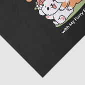 Speelse honden met bloemenkronen – Fun Spring Them Tissuepapier (Detail)