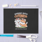 Speelse honden met bloemenkronen – Fun Spring Them Tissuepapier (Craft)