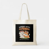 Speelse honden met bloemenkronen – Fun Spring Them Tote Bag (Achterkant)