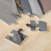 Speelse honden op straat scène legpuzzel (Zijkant)