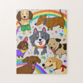 Speelse honden Puppies Legpuzzel (Verticaal)