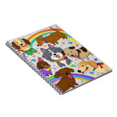 Speelse honden Puppies Notitieboek (Rechterzijde)