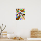 Speelse honden Puppies Poster (Keuken)