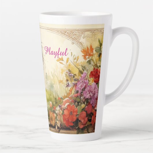 Speelse Horse Latte Mok (Rechts)