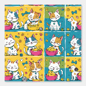 Speelse Huisdieren & Happy Hearts Peel en Stick Behang (Voorkant)