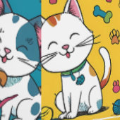 Speelse Huisdieren & Happy Hearts Peel en Stick Behang (Zoom)