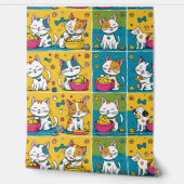 Speelse Huisdieren & Happy Hearts Peel en Stick Behang (Afrollen)