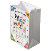 Speelse huisdierenwinkel Aangepaste logo papieren Medium Cadeauzakje (Voorkant Gekanteld)