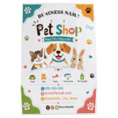 Speelse huisdierenwinkel Aangepaste logo papieren Medium Cadeauzakje (Achterkant)