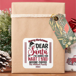 Speelse humoristische Kerst stickers