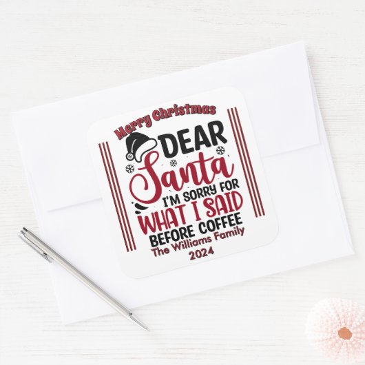 Speelse humoristische Kerst stickers (Envelop)