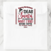 Speelse humoristische Kerst stickers (Tas)