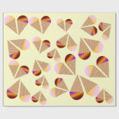 Speelse Ice Cream Cone Design Cadeaupapier (Vlak)