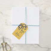 Speelse Italiaanse citroen bedankt bruidsdouche Cadeaulabel (Met Touw)