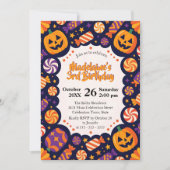 Speelse Jack-O'-Lanterns Snoep Halloween Verjaarda Kaart (Voorkant)