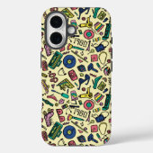 Speelse jaren 80 Doodle Art Pattern Case-Mate iPhone Case (Achterkant)