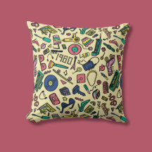 Speelse jaren 80 Doodle Art Pattern