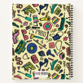 Speelse jaren 80 Doodle Art Pattern Notitieboek (Achterkant)