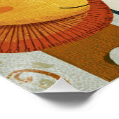 Speelse jungle dieren kinderkamer muurkunst perfect poster (Hoek)