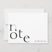 Speelse Just a Note in Motion met scriptnaam Notitiekaartje (Voorkant)