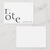 Speelse Just a Note in Motion met scriptnaam Notitiekaartje (Voorkant / Achterkant)