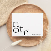 Speelse Just a Note in Motion met scriptnaam Notitiekaartje