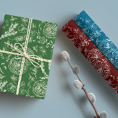 Speelse Juweeltoon Moderne Nordic Line Art Inpakpapier Vel