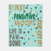 Speelse K9 Doge Art Gezellige Hondenliefhebbers Fl Fleece Deken (Voorkant)