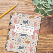 Speelse Kat Doodle Patroon Miauw-tastische Avontur Notitieboek