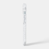 Speelse Kat en Draadbal Patroon Lichtgrijs iPhone 15 Case (Linkerkant)
