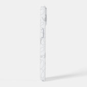 Speelse Kat en Draadbal Patroon Lichtgrijs iPhone 15 Case (Rechterkant)