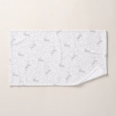 Speelse Kat en Garentol Patroon Lichtgrijs Bad Handdoek (Handdoek)