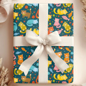 Speelse Kat & Fish Cat Lover's Cadeaupapier