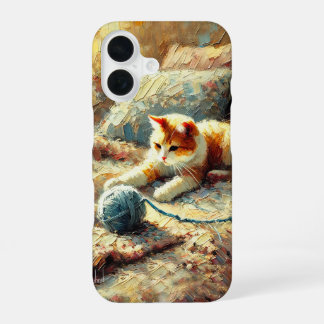 Speelse kat iPhone 16 hoesje