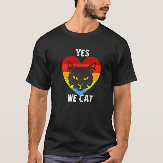 speelse kat kat gezegdes t-shirt (Voorkant)
