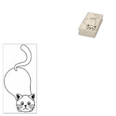 speelse kat kunst stempel (Gestempeld)