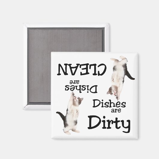 Speelse Kat Liefhebbers Vaatwasser Magnet (Voorkant / Achterkant)