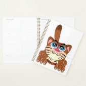Speelse Kat met Big Blue Eyes Fun Whimsical Kat Planner (Display)