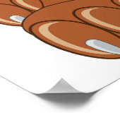 Speelse Kat met Big Blue Eyes Fun Whimsical Kat Poster (Hoek)