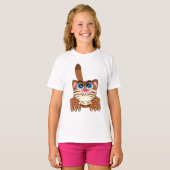 Speelse Kat met Big Blue Eyes Fun Whimsical Kat T-shirt (Voorkant volledig)
