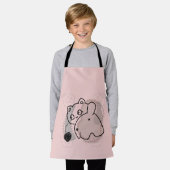 Speelse kat met garen schort (Gedragen)