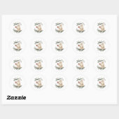 Speelse Kat met Kerst Ornament Sticker (Vel)