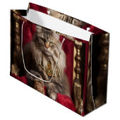 “Speelse kat ontwerp tas – Cute Accessoire voor ka Groot Cadeauzakje (Voorkant Gekanteld)