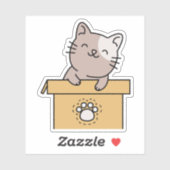 Speelse Kat Sticker (Vel)